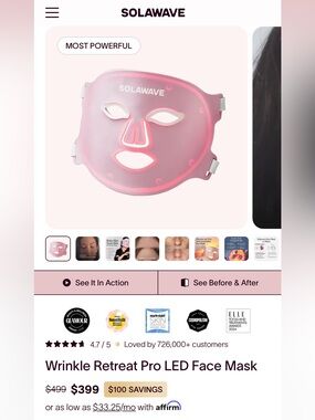 Solawave Light Therapy Mask